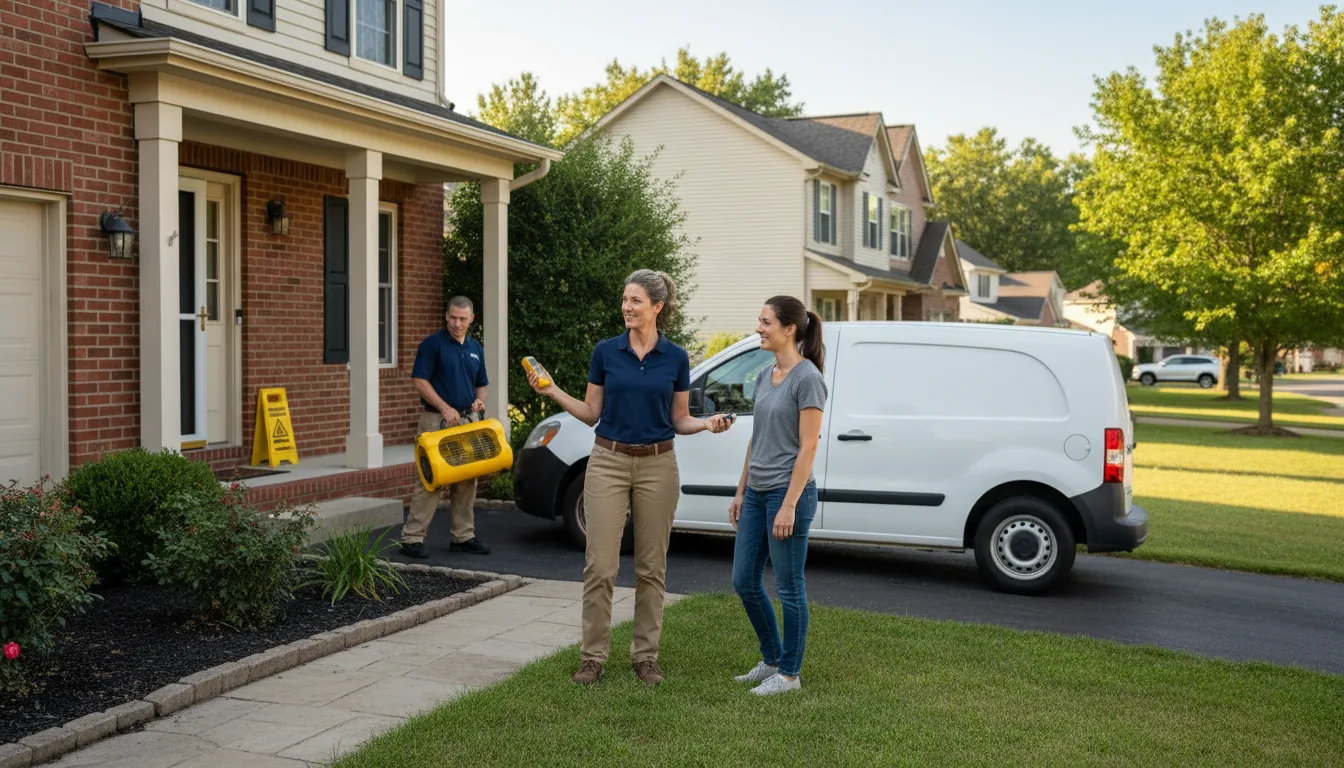 Residential water damage restoration in Stark City, MO